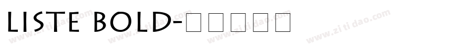 Liste Bold字体转换